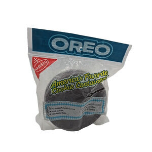 NEW Vintage Nabisco 1998 Oreo Cookie Container Sturdy Durable Holder Flip Top